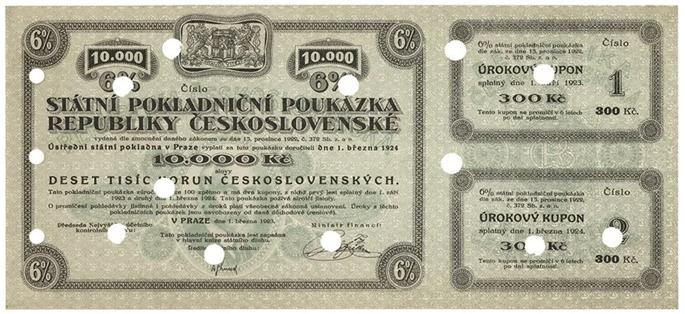 Státní pokladniční poukázky, 1919 - 1939 — 1