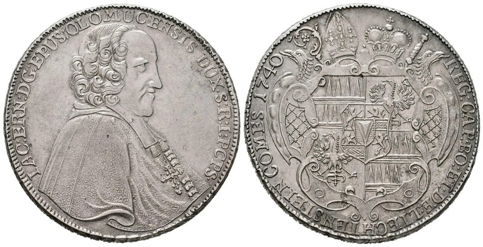 Olomouc - biskupství, Jakub Arnošt Liechtenstein, 1738 - 1745 — 1