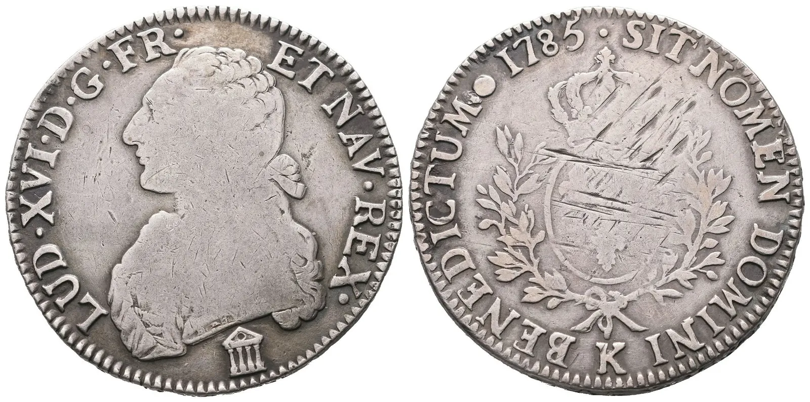 Francie, Ecu 1785 K, Bordeaux