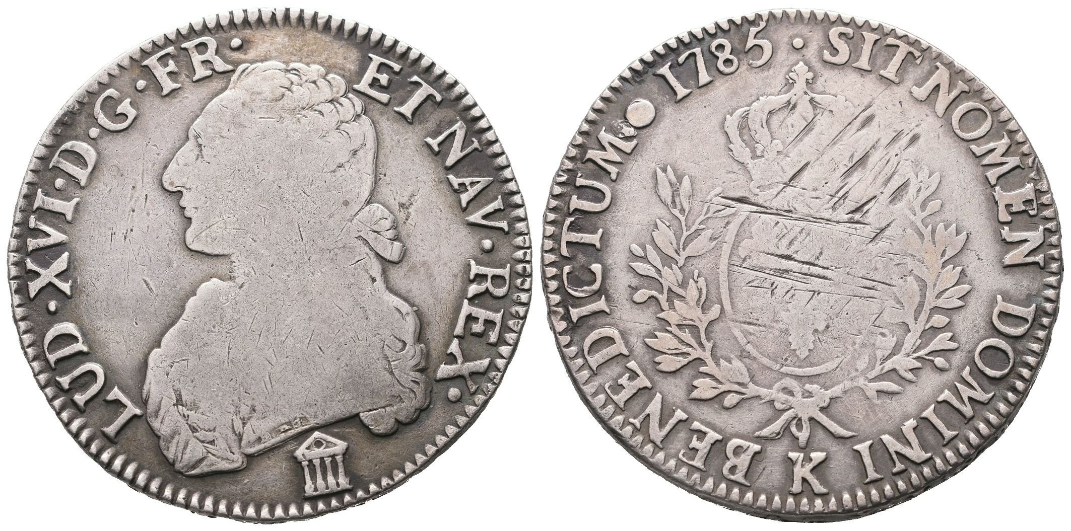 Francie, Ecu 1785 K, Bordeaux