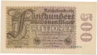 Německo, 500 Millionen Mark 1923, vodoznak Hakensterne, Ro.109d