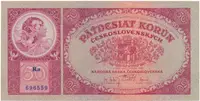 50 Koruna 1929, série Ra, Hej.24b