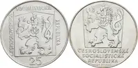 25 Kčs 1970 - 25. výročí osvobození Československa a Slovenské národní divadlo — 2
