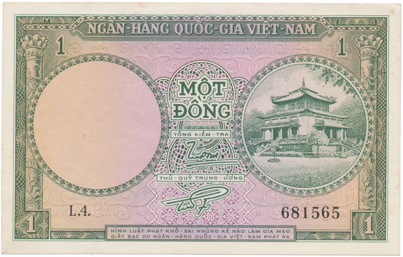 Jižní Vietnam, 1 Dong (1956), P.1