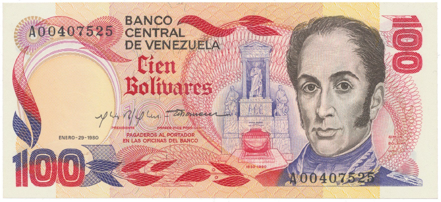 Venezuela, 100 Bolivares 1980, P.59