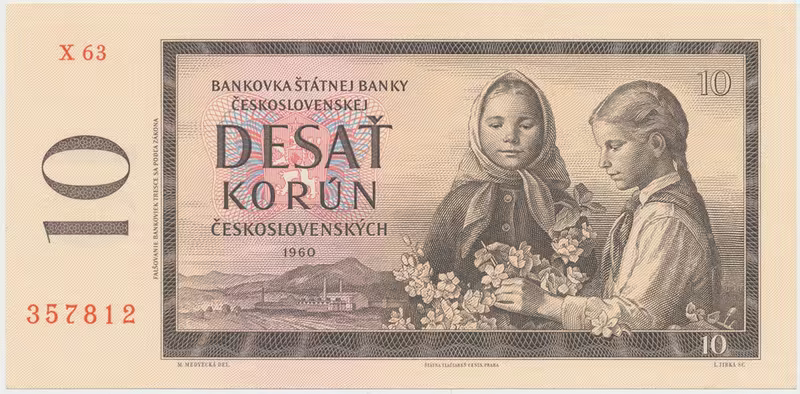 Československo, 10 Koruna 1960, série X, Hej.97cX