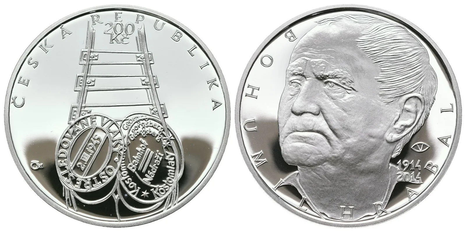 200 Kč 2014 - Bohumil Hrabal, PROOF