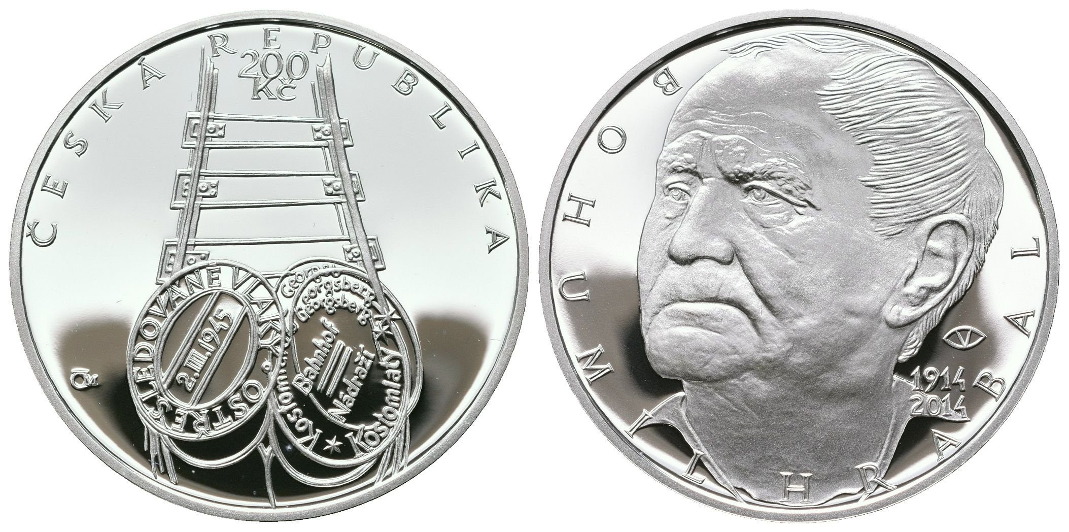 200 Kč 2014 - Bohumil Hrabal, PROOF