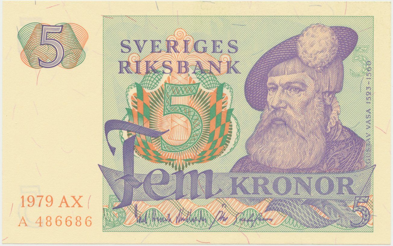 Švédsko, 5 Kronor 1979, P.51d