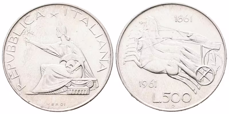 Itálie, 500 Lira 1961