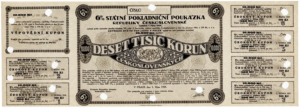 Státní pokladniční poukázky, 1919 - 1939 — 1