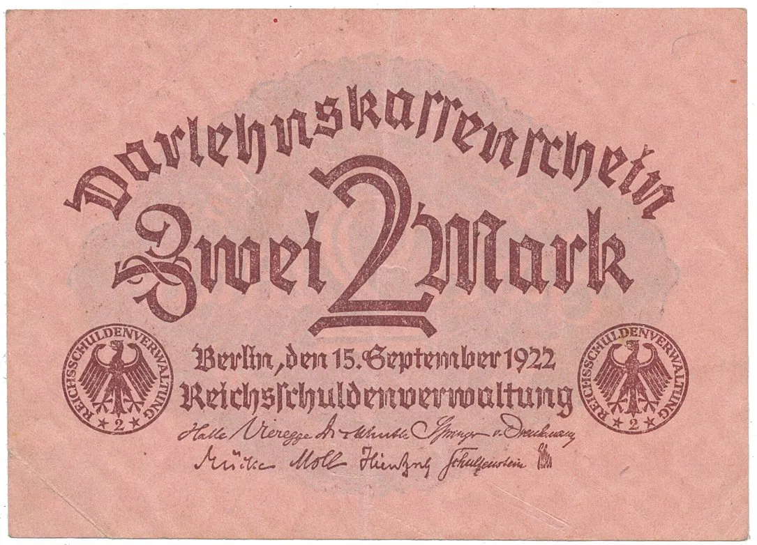 Německo, 2 Mark 1922, Ro.74