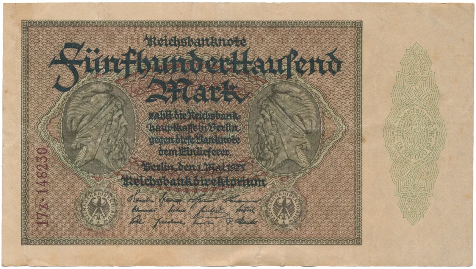 Německo, 500000 Mark 1923, Ro.87f