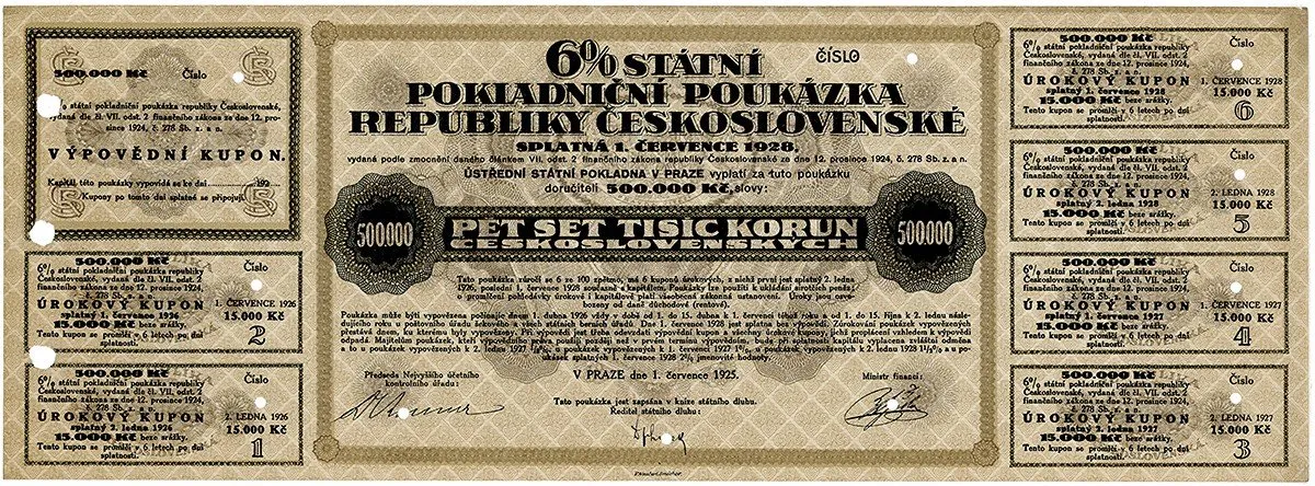 Státní pokladniční poukázky, 1919 - 1939 — 1