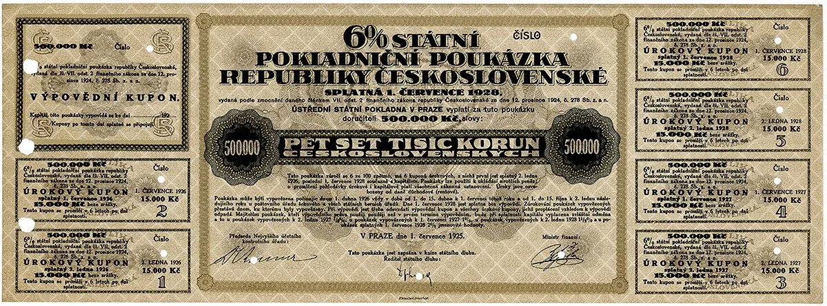 Státní pokladniční poukázky, 1919 - 1939 — 1