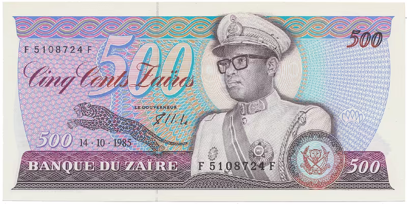 Zaire, 500 Zaires 1985, P.30b