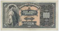 Československo, 1000 Koruna 1932, perf. 1x SPECIMEN nahoře, Hej.26a.S1 - fotografie 2