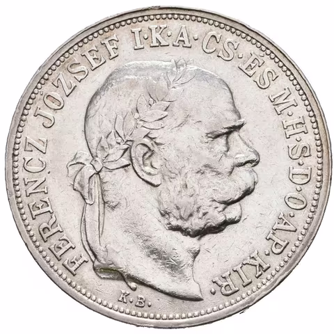 5 Koruna 1908 KB, pěkná zachovalost, škr. a hranky