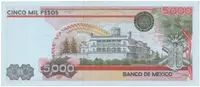 Mexiko, 5000 Pesos 13. 5. 1983, P.83a - fotografie 2