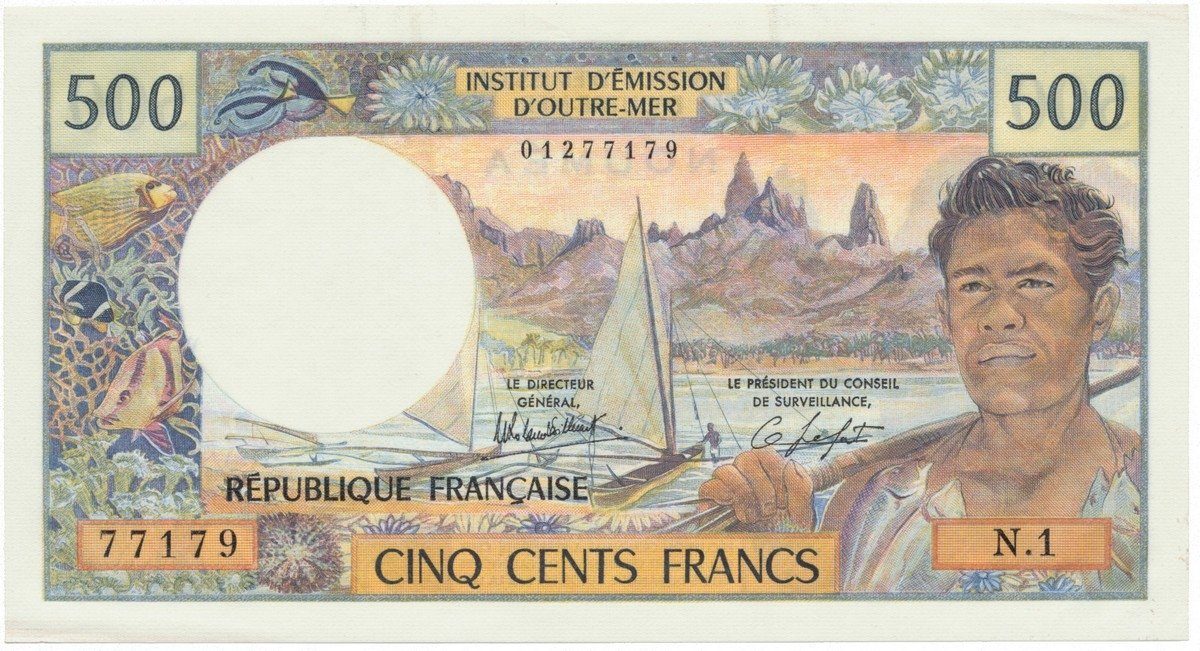Nová Kaledonie, 500 Francs (1969~1992), P.60d