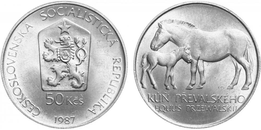 50 Kčs 1987 - Kůň Převalského