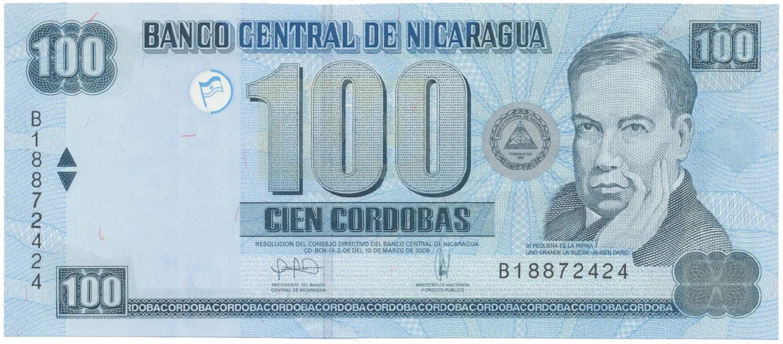 Nikaragua, 100 Cordobas 2006, P.199