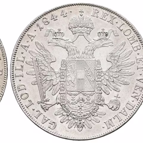 Tolar 1844 A, krásná zachovalost, patina, rysky