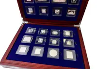 Sada - Nejcennější známky světa v ryzím stříbře - 24 Kusů Ag - Certifikát, Proof, Etue - fotografie 3