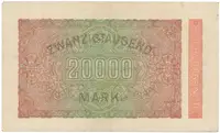Německo, 20000 Mark 1923, Ro.84f - fotografie 2