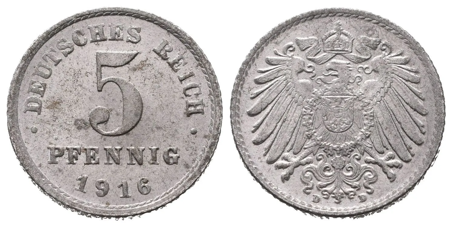 5 Pfennig 1916 D