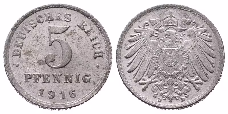 5 Pfennig 1916 D