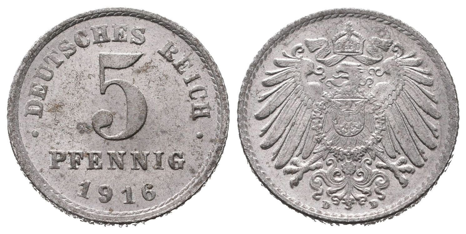 5 Pfennig 1916 D