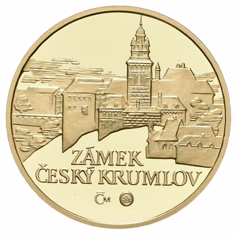 Medaile 2010 (Vitanovský, Lietava) - Zámek Český Krumlov. Au 0,999, 22 mm (7,78 g),