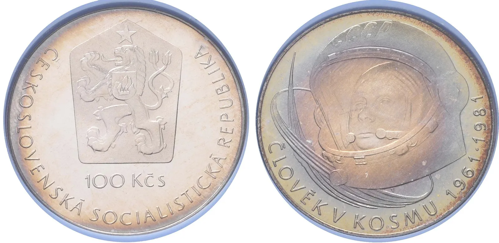 100 Kčs 1981 - Člověk v kosmu, PROOF