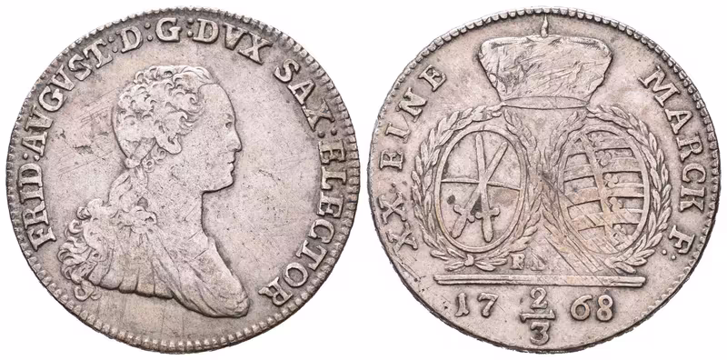 Sasko, 2/3 Tolar 1768