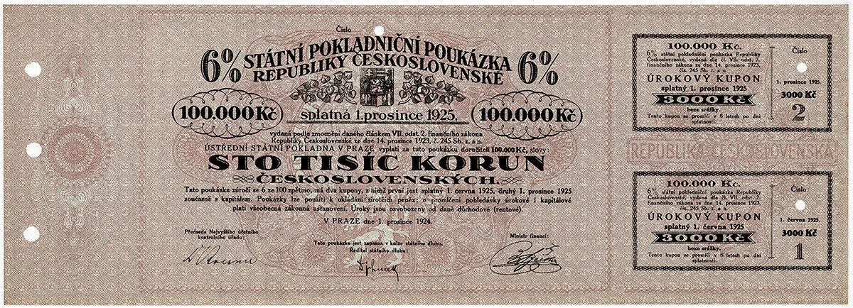 Státní pokladniční poukázky, 1919 - 1939 — 1