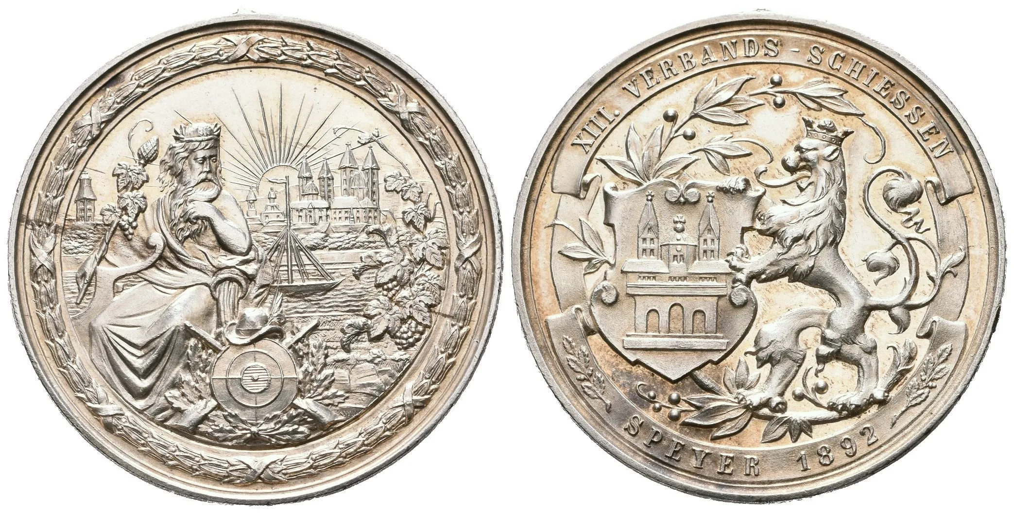 AR Medaile 1893 - XIII. Spolkové střelby ve Špýru (Speyer). — 1