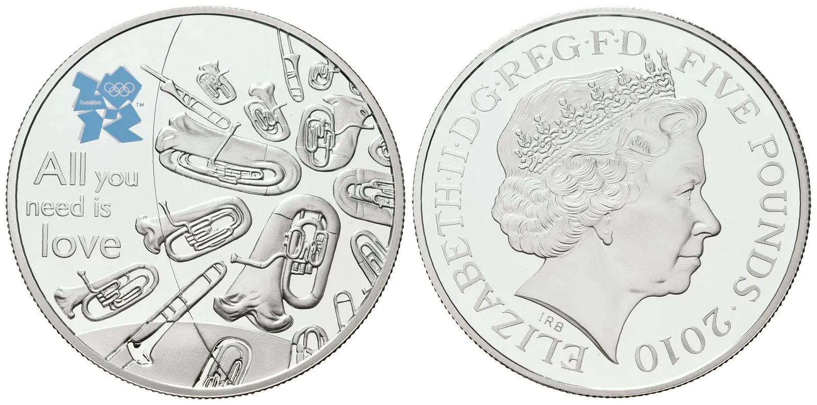 Velká Británie, 5 liber 2010  OH Londýn - Britská hudba