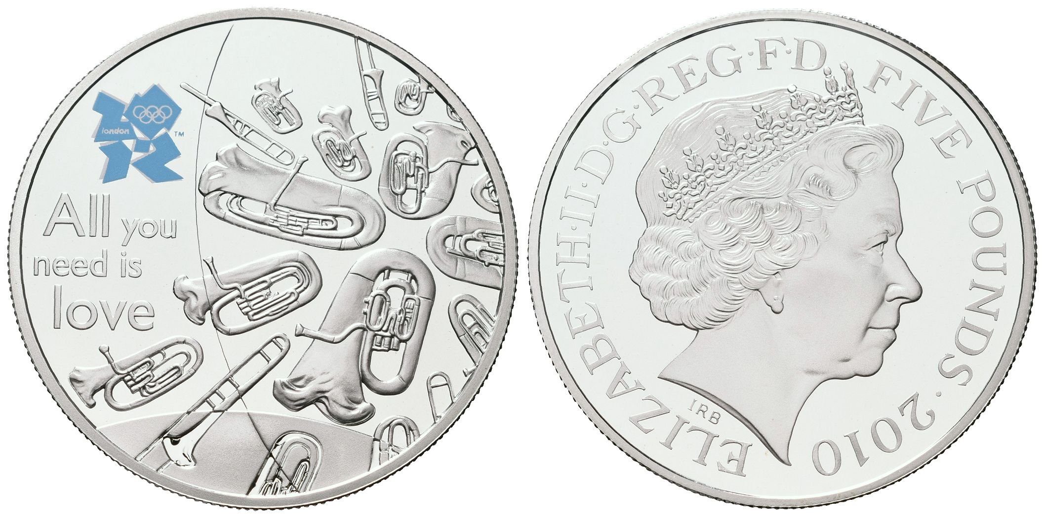 Velká Británie, 5 liber 2010  OH Londýn - Britská hudba