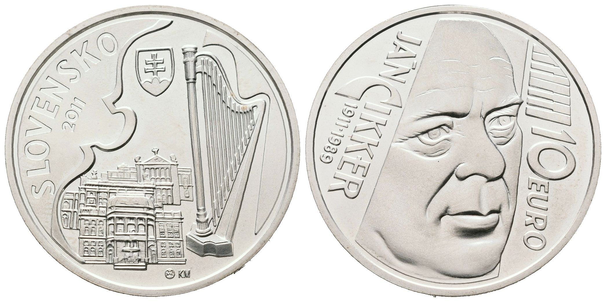 10 Euro 2011 - Ján Cikker, běžná kvalita