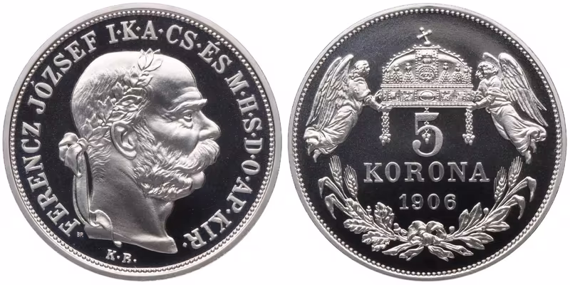 5 Koruna 1906 KB - novoražba