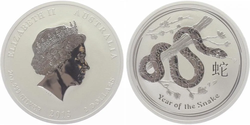 Austrálie, 2 Dollars 2013 - Rok hada