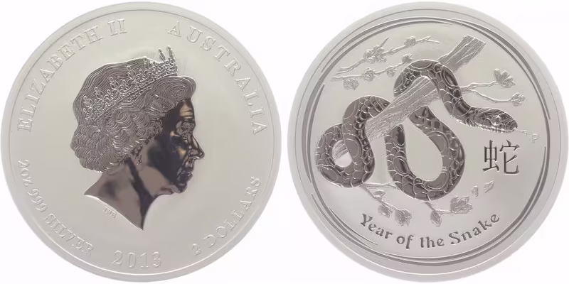 Austrálie, 2 Dollars 2013 - Rok hada