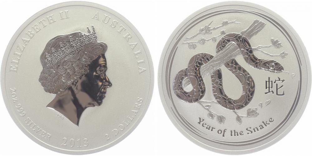 Austrálie, 2 Dollars 2013 - Rok hada
