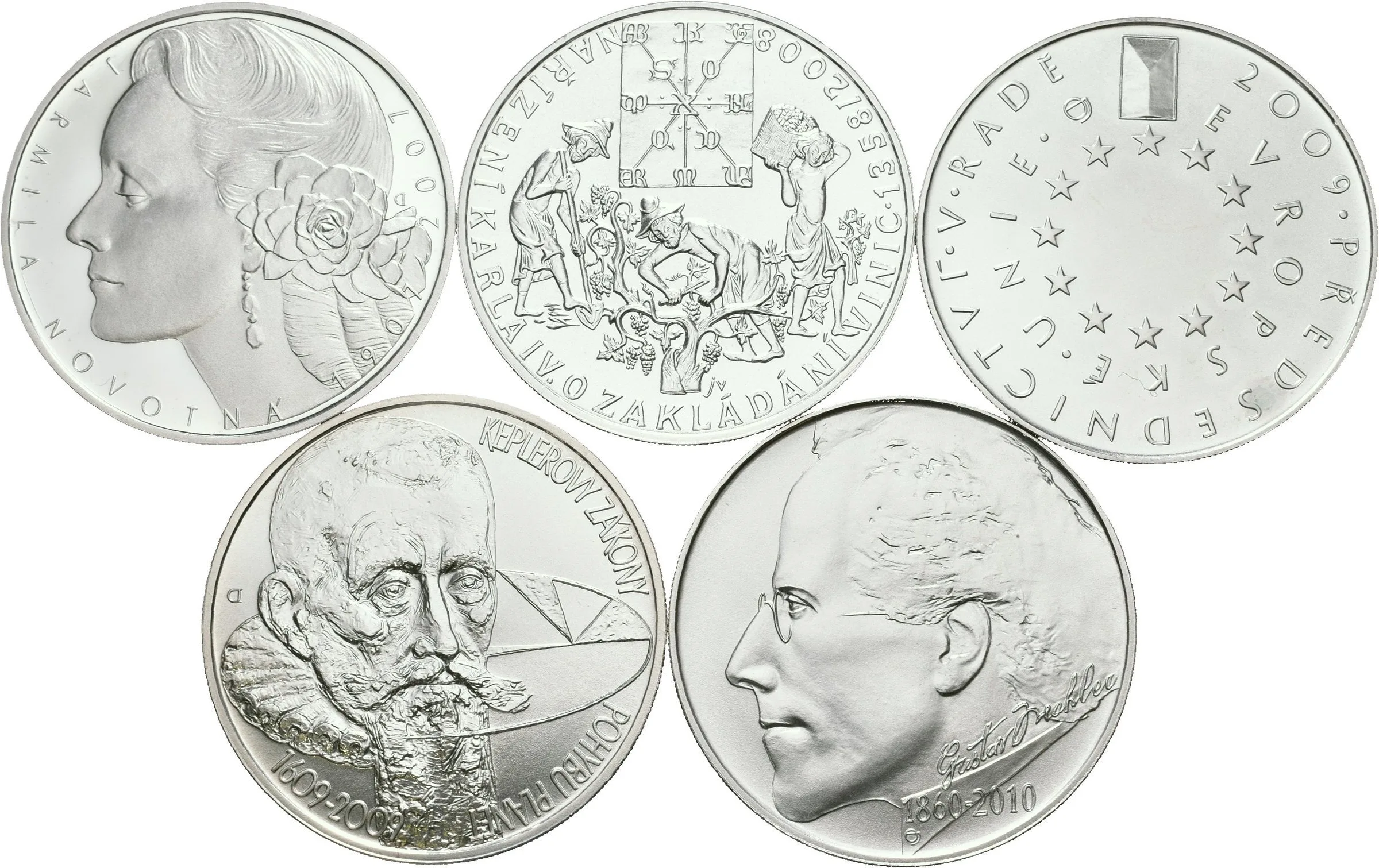 Soubor mincí 200 Kč 2007 - Jarmila Novotná, 2008 - Zakládání vinic, — 1
