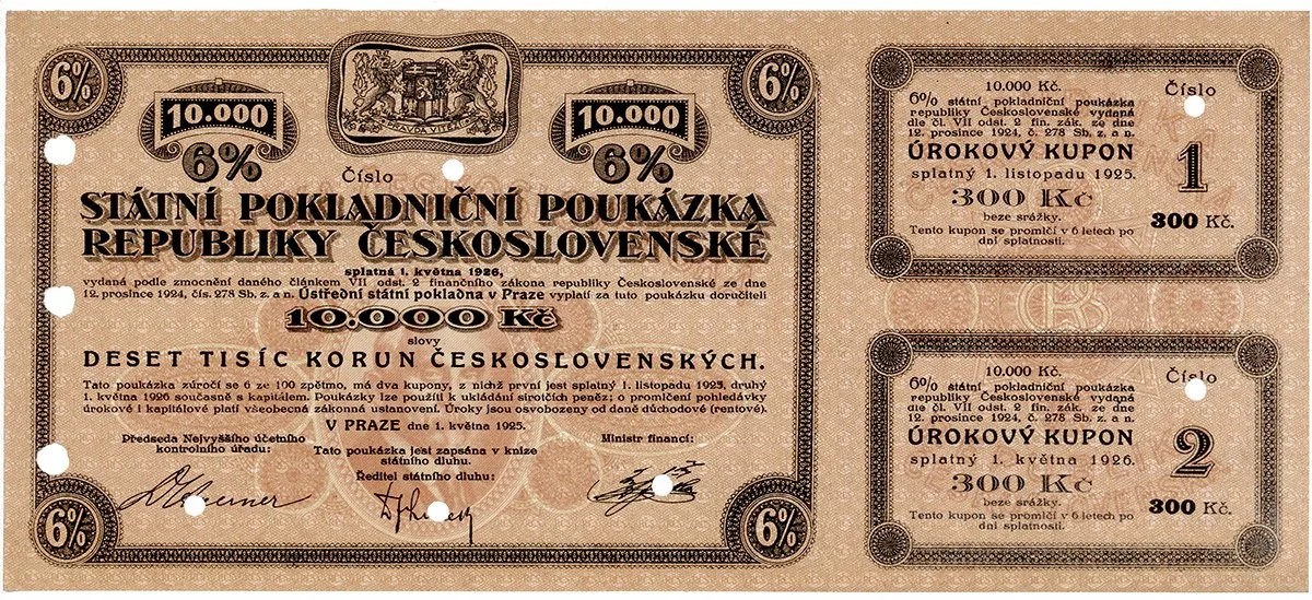 Státní pokladniční poukázky, 1919 - 1939 — 1