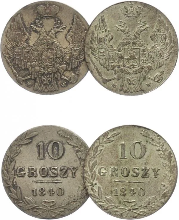 Ražby pro Polsko, Mikuláš I., 1825 - 1855 — 1