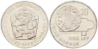 10 Kčs 1966 - Velká Morava, PROOF, původní etue - fotografie 2