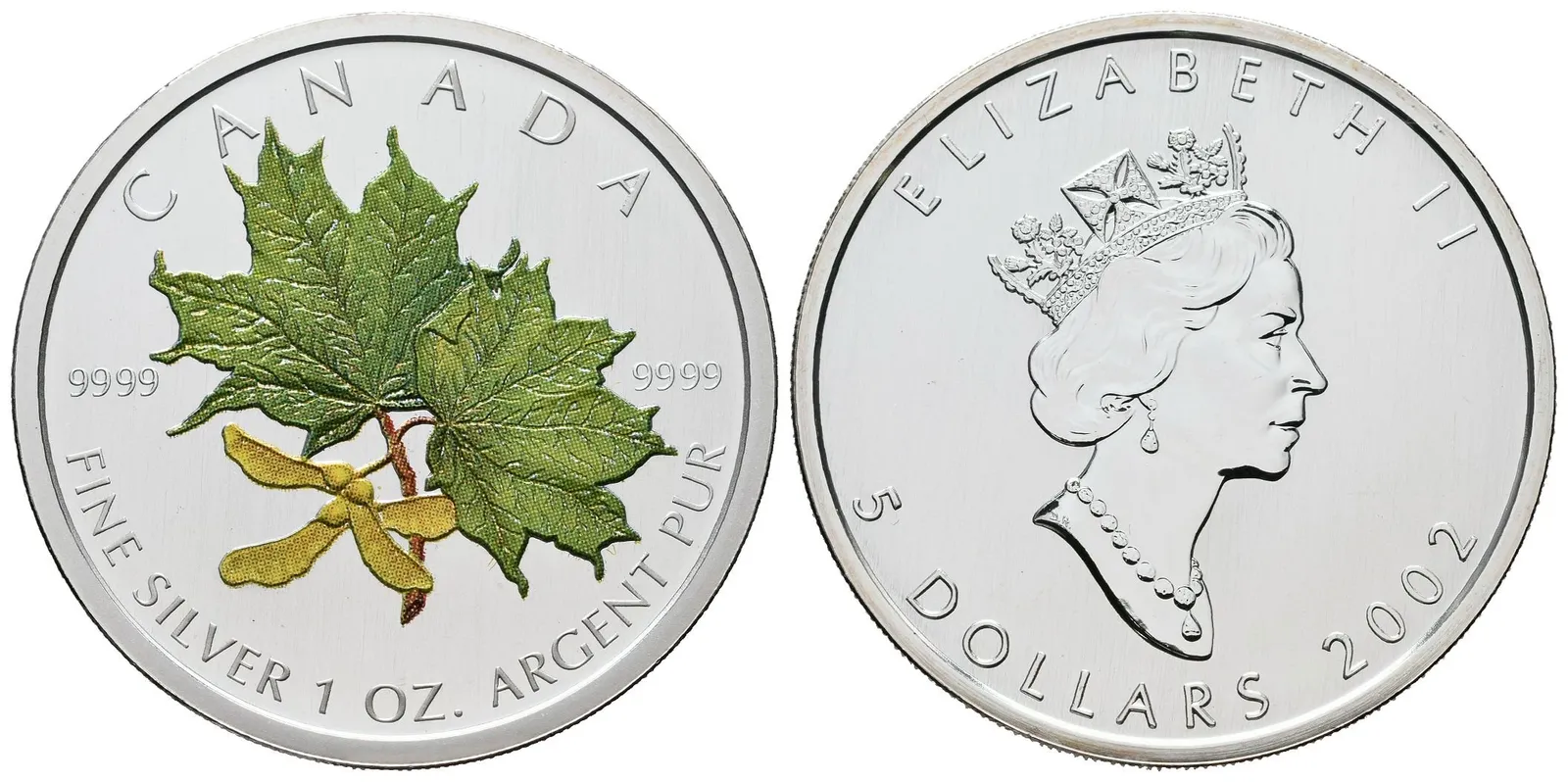 Kanada, 5 Dollars 2002 - Maple Leaf Coloured Coin