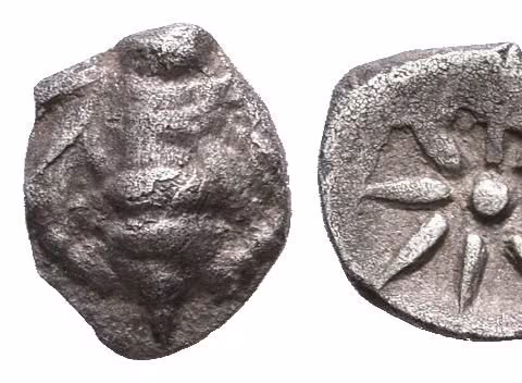 Hemiobol, 500 - 420 př. Kr., Včela s roztaženými křídly / Hvězda
